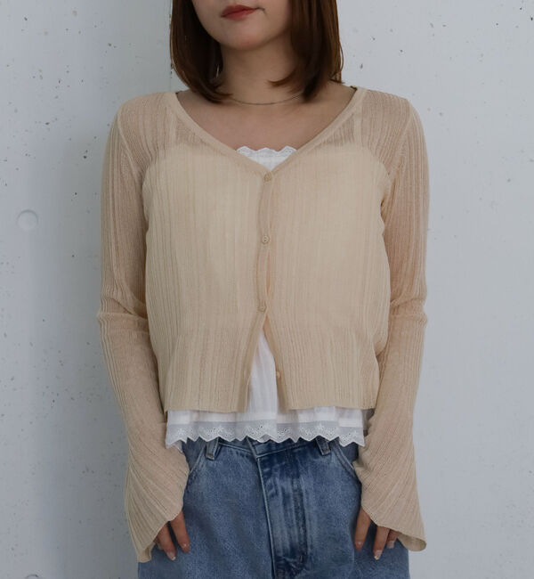 archives「コンパクトシアーＣＤ&times;コットンレースタックキャミＳＥＴ」|カーディガン|