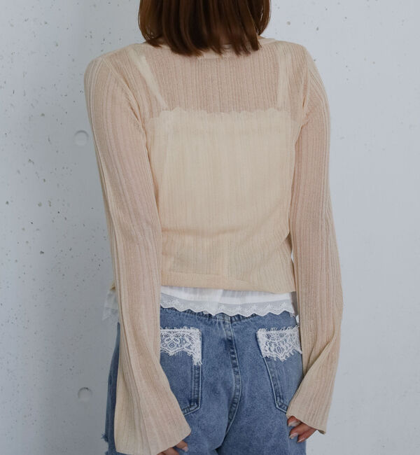 archives「コンパクトシアーＣＤ&times;コットンレースタックキャミＳＥＴ」|カーディガン|