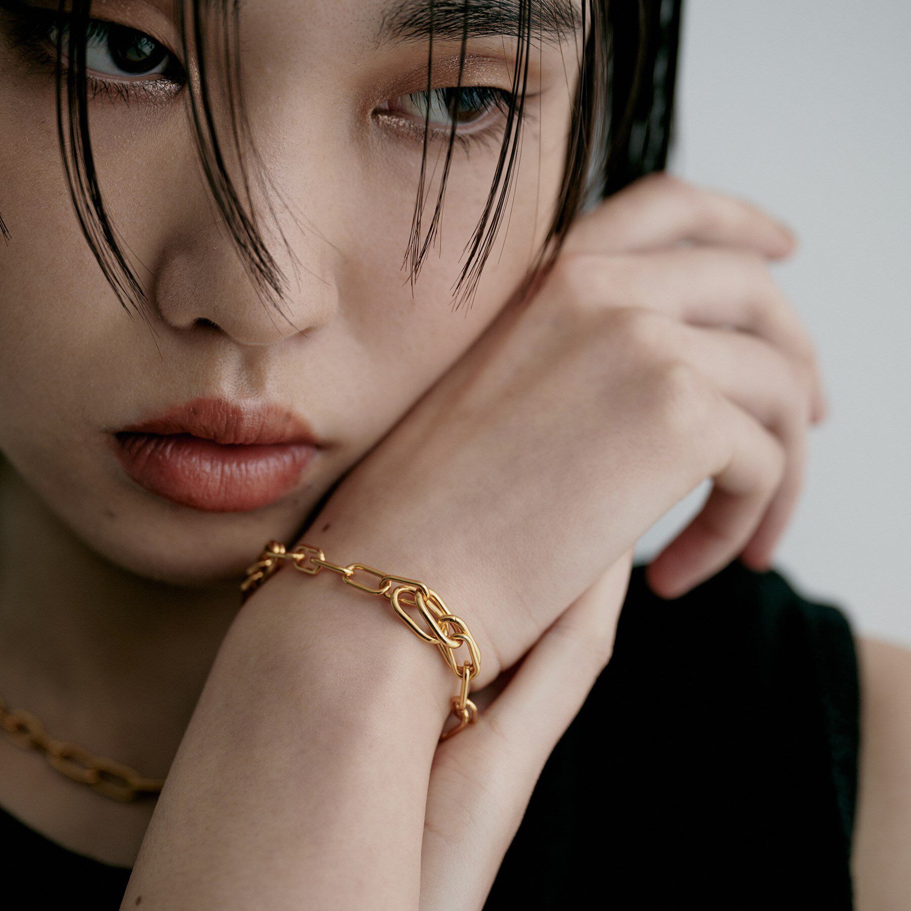 COCOSHNIK ONKITSCH「シルバー デザインチェーン ケーブルタングルブレスレットGP」|ブレスレット・バングル|