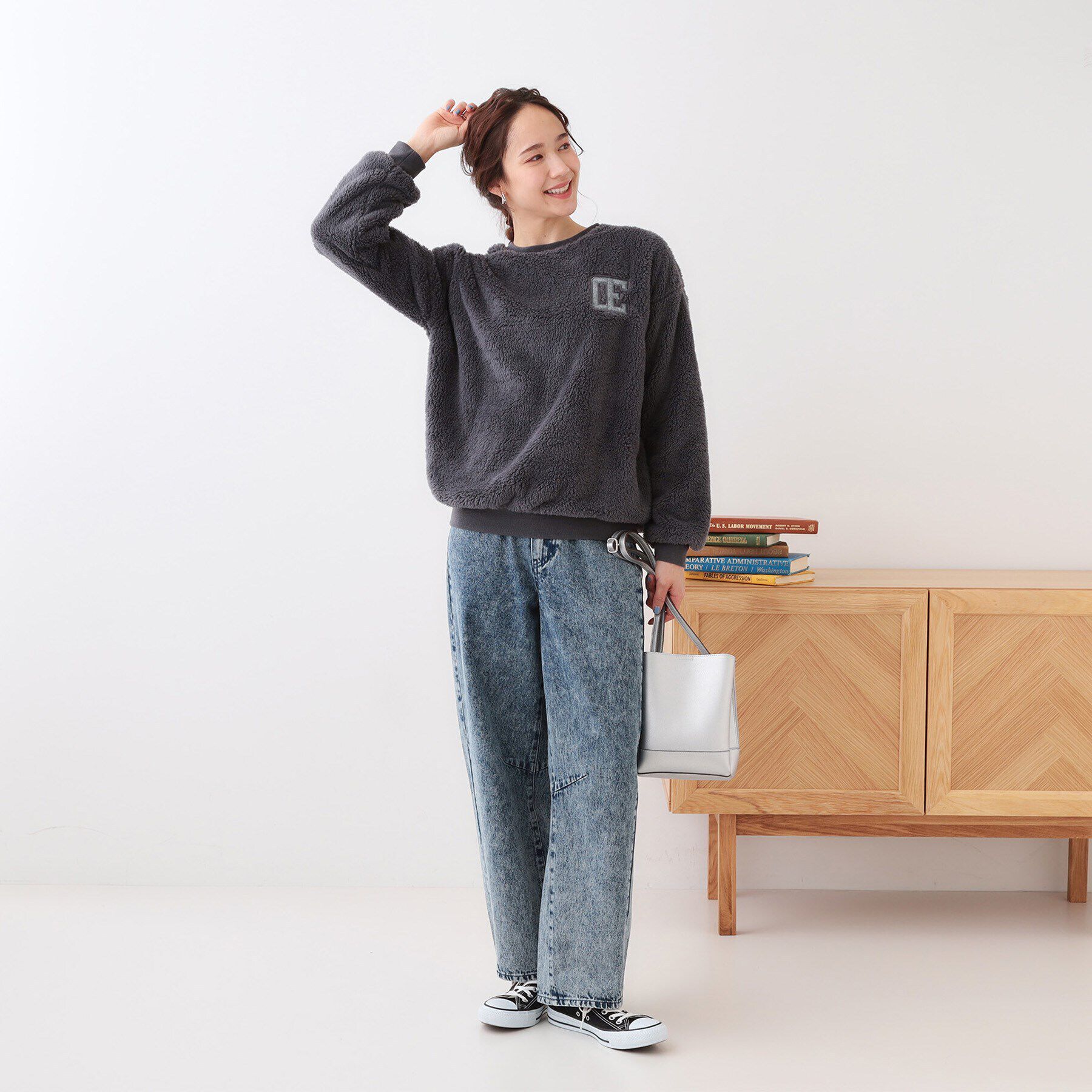 SHOO･LA･RUE「【洗える/S-LL】毛布に包まれているような着心地 やわらかボアトップス」|Tシャツ・カットソー|