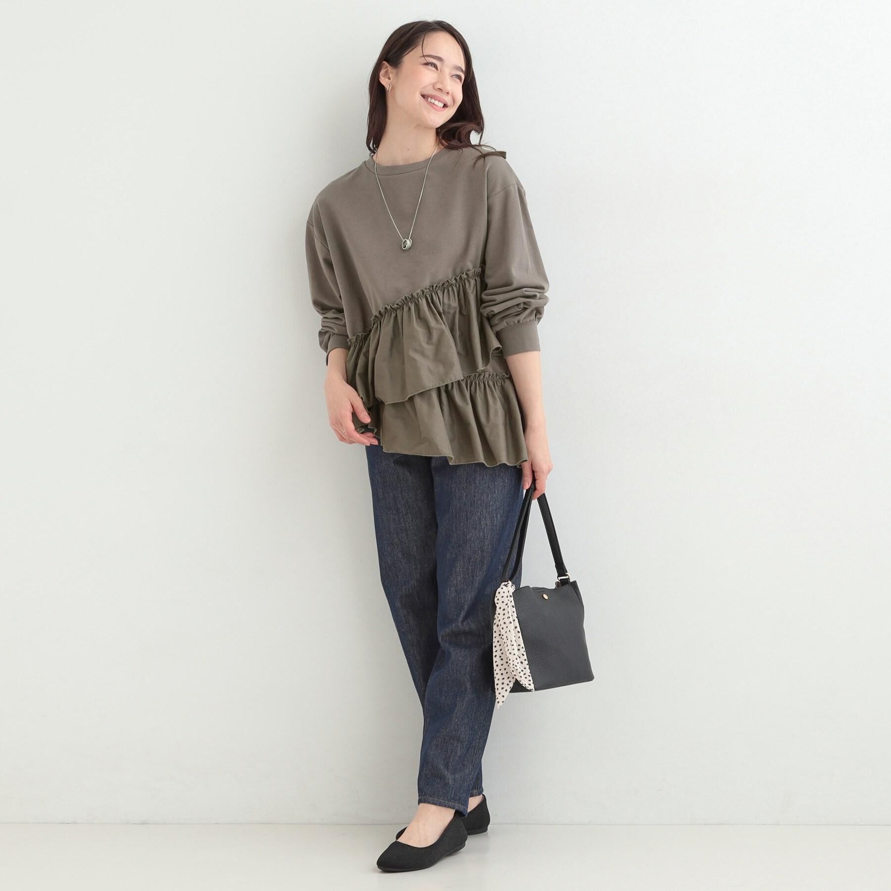 SHOO･LA･RUE「【SHOO・LA・RUE DENIM】大人のきれいめカジュアルに デニムテーパードパンツ」|デニム|