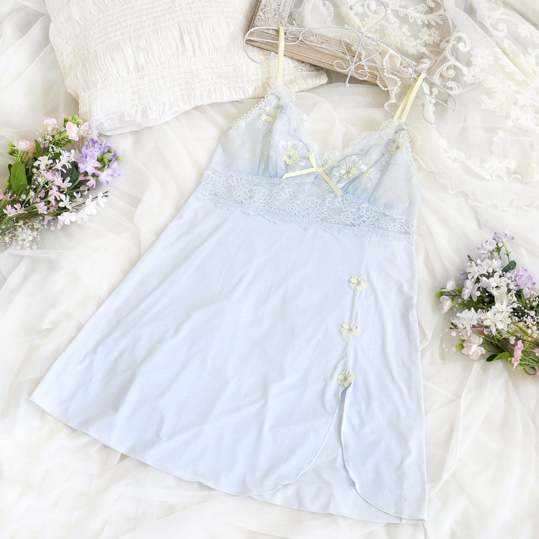 Risa Magli「ヘイリー スリップ」|キャミソール|サックスブルー(09