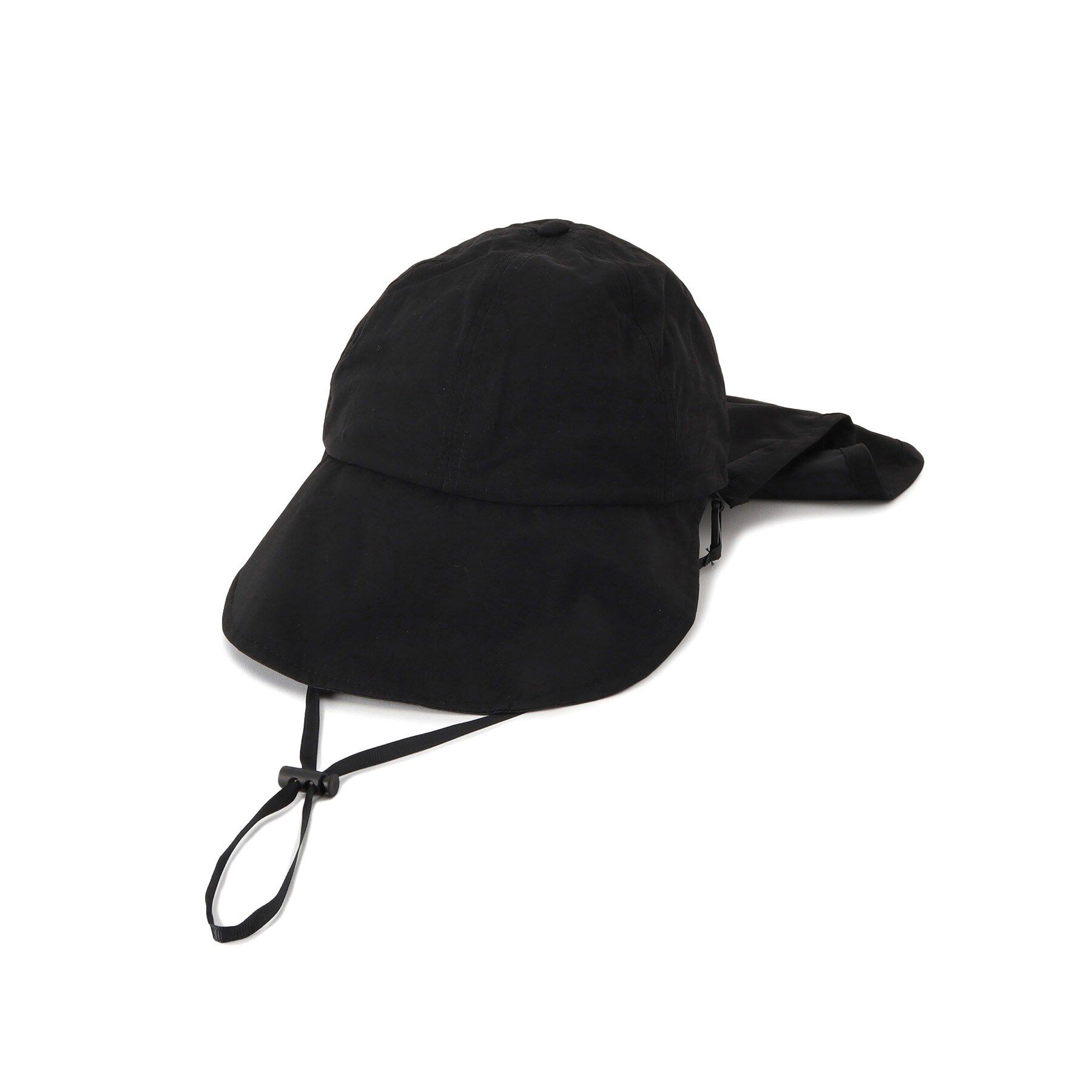 ITS&rsquo;DEMO「【撥水／冷感】タレ付きUVワイドキャップ」|キャップ・キャスケット|ブラック(019)