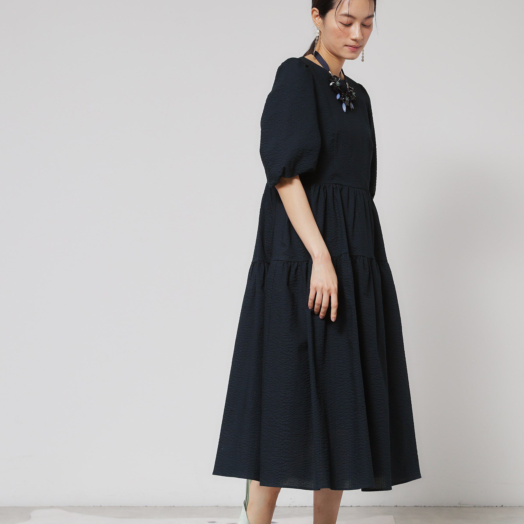 SunaUna「【お出かけ】パフスリーブワンピース」|ワンピース|