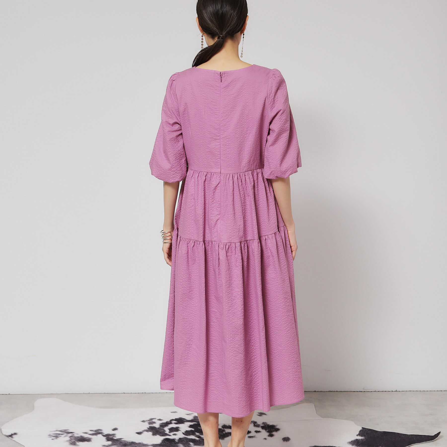 SunaUna「【お出かけ】パフスリーブワンピース」|ワンピース|