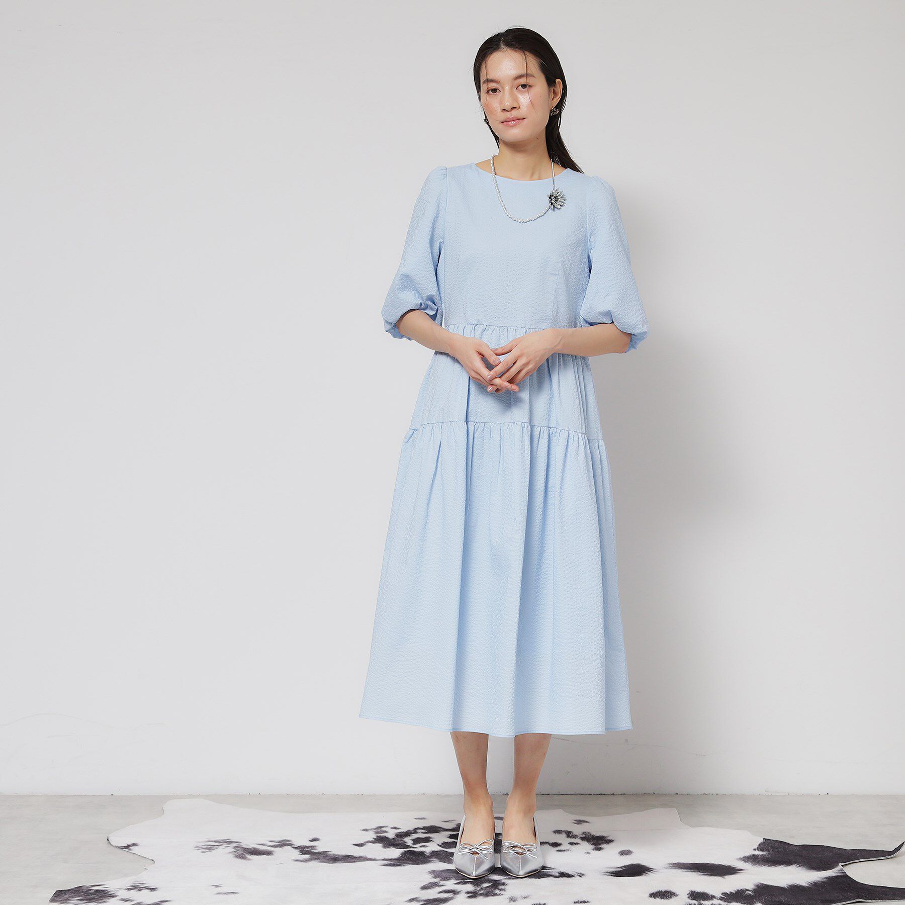 SunaUna「【お出かけ】パフスリーブワンピース」|ワンピース|