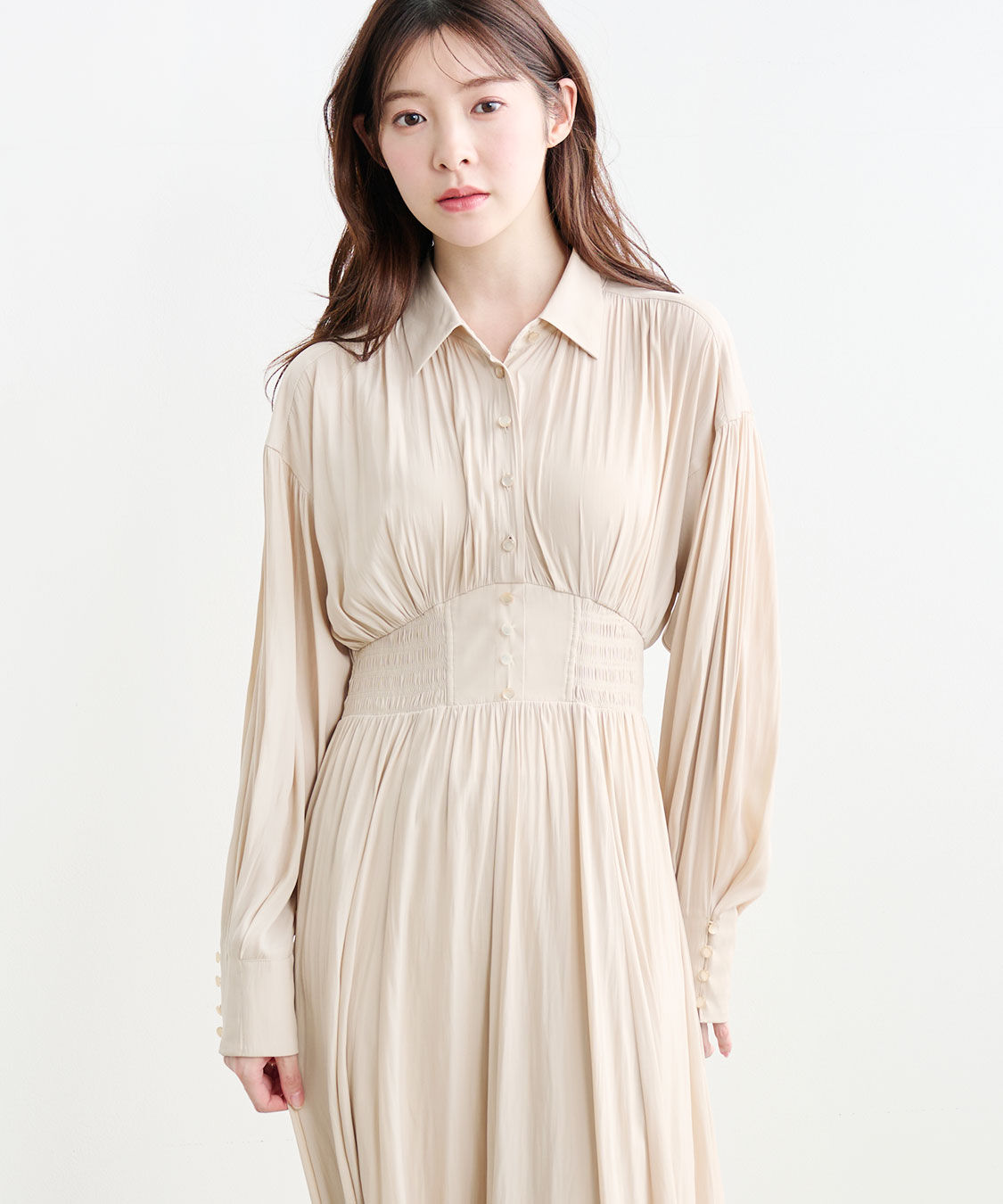 COCO DEAL「ウエストシャーリングシャツワンピース」|ワンピース|