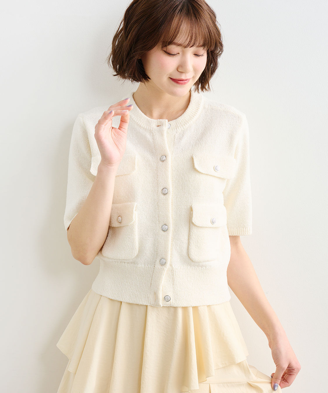 COCO DEAL「ブークレーニットカーディガン」|ニット・セーター|オフ