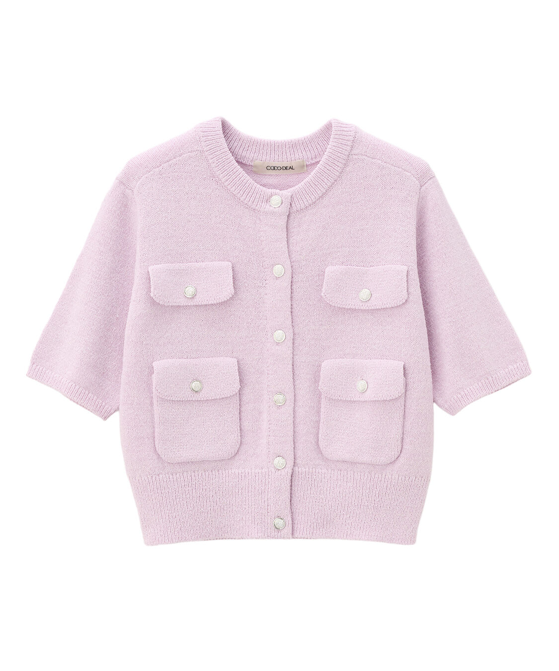 COCO DEAL「ブークレーニットカーディガン」|ニット・セーター|ピンク