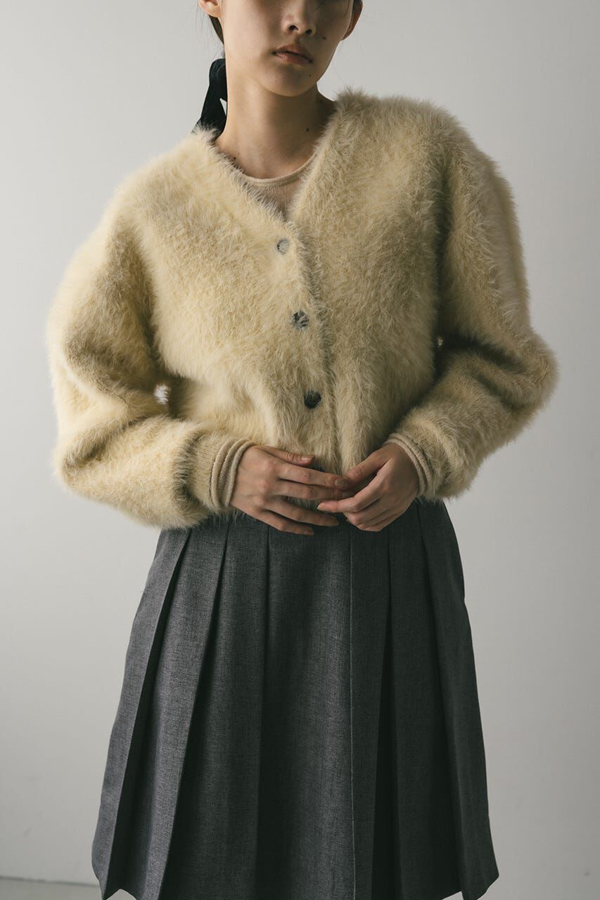 STYLEMIXER「ダブルクロスシャギーニットカーデ」|カーディガン|