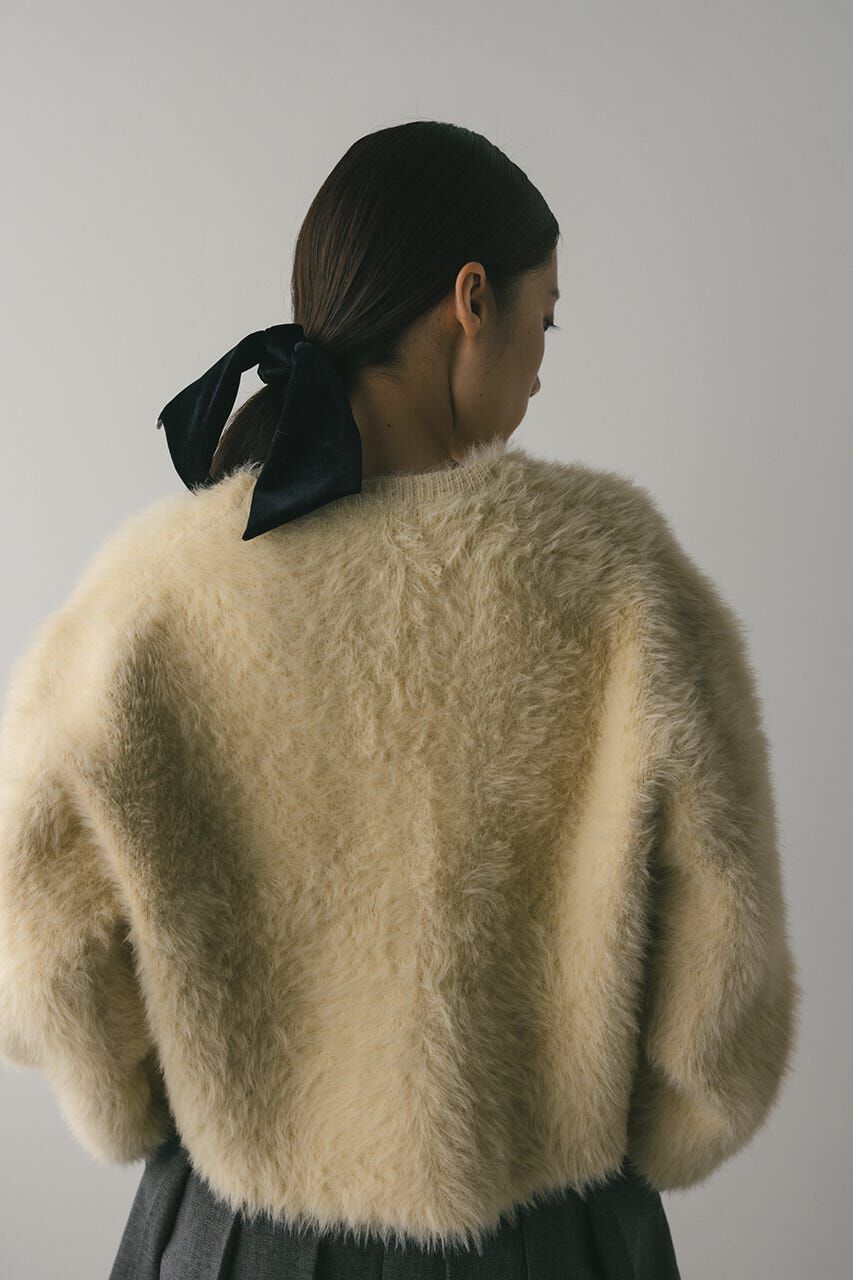 STYLEMIXER「ダブルクロスシャギーニットカーデ」|カーディガン|