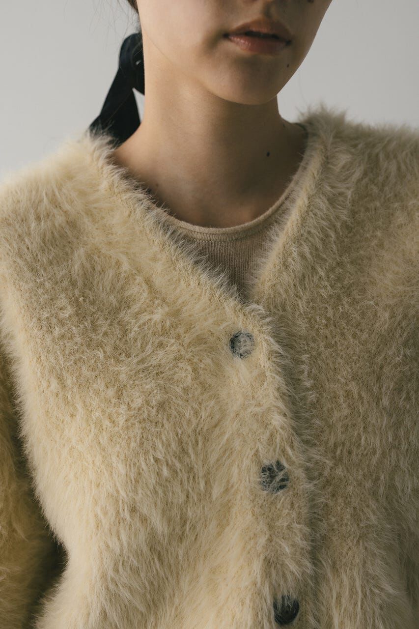 STYLEMIXER「ダブルクロスシャギーニットカーデ」|カーディガン|