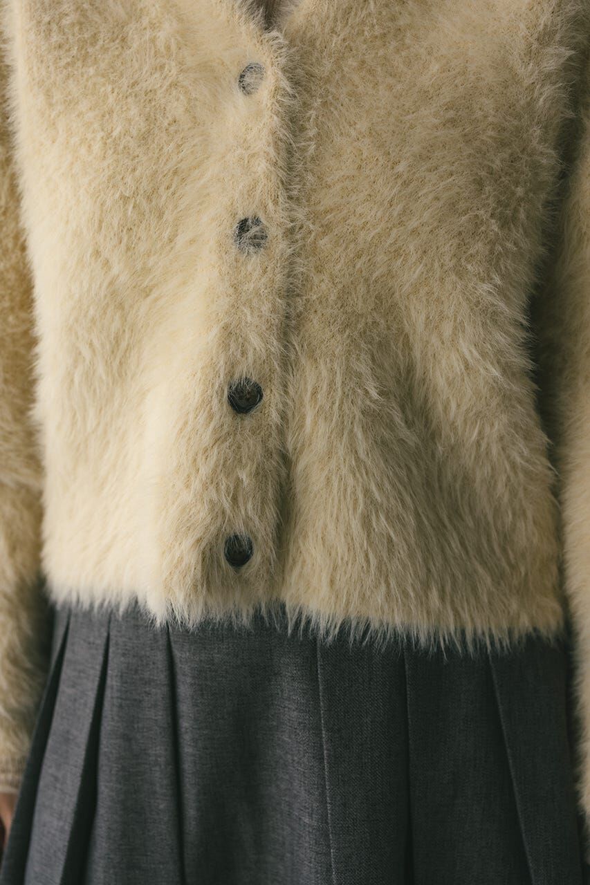 STYLEMIXER「ダブルクロスシャギーニットカーデ」|カーディガン|