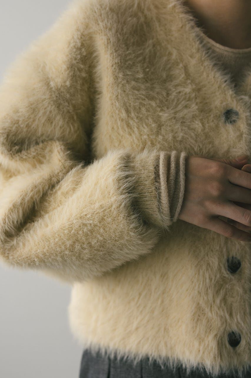 STYLEMIXER「ダブルクロスシャギーニットカーデ」|カーディガン|