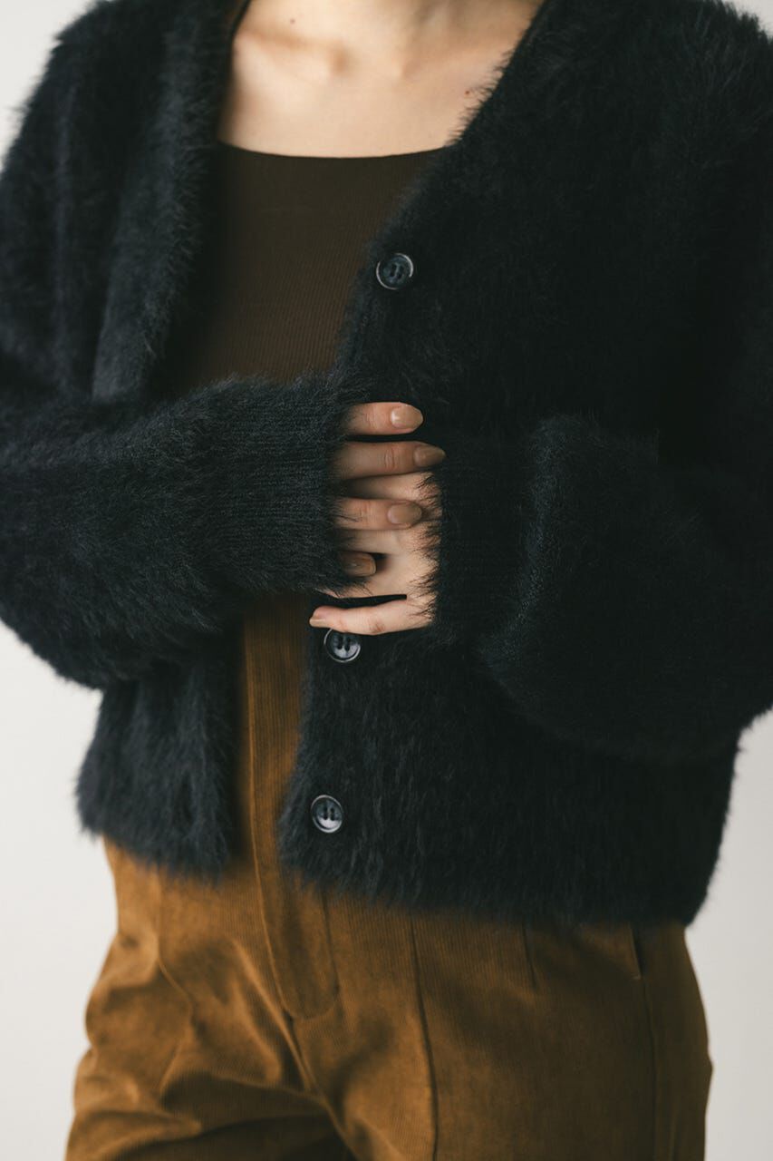 STYLEMIXER「ダブルクロスシャギーニットカーデ」|カーディガン|