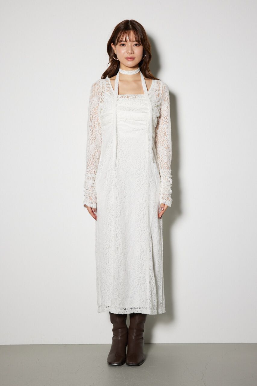 rienda「チョーカー付Iラインレースワンピース」|ワンピース|