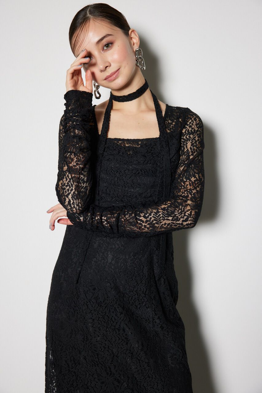 rienda「チョーカー付Iラインレースワンピース」|ワンピース|