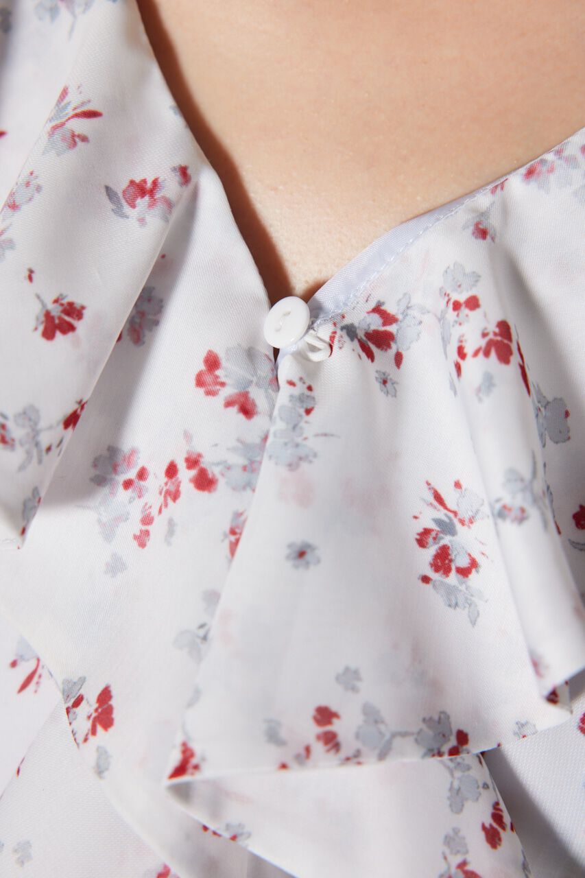 rienda「フロントフリルフラワーブラウス」|シャツ・ブラウス|