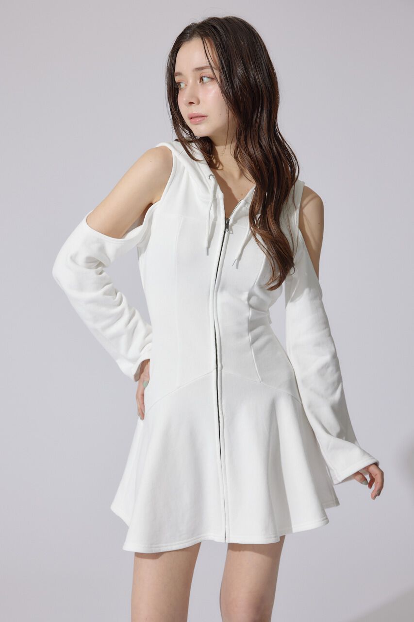 rienda「フードマーメイドワンピース」|ワンピース|WHT