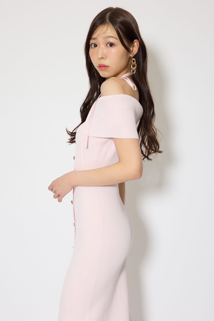 rienda「オフショルダーニットタイトワンピース」|ワンピース|