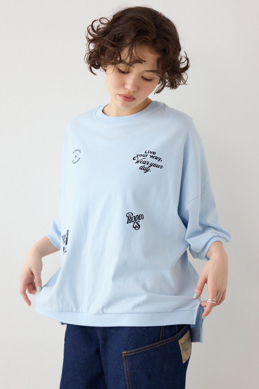 RODEO CROWNS「発泡マルチロゴビッグトップス」|Tシャツ・カットソー|SAX