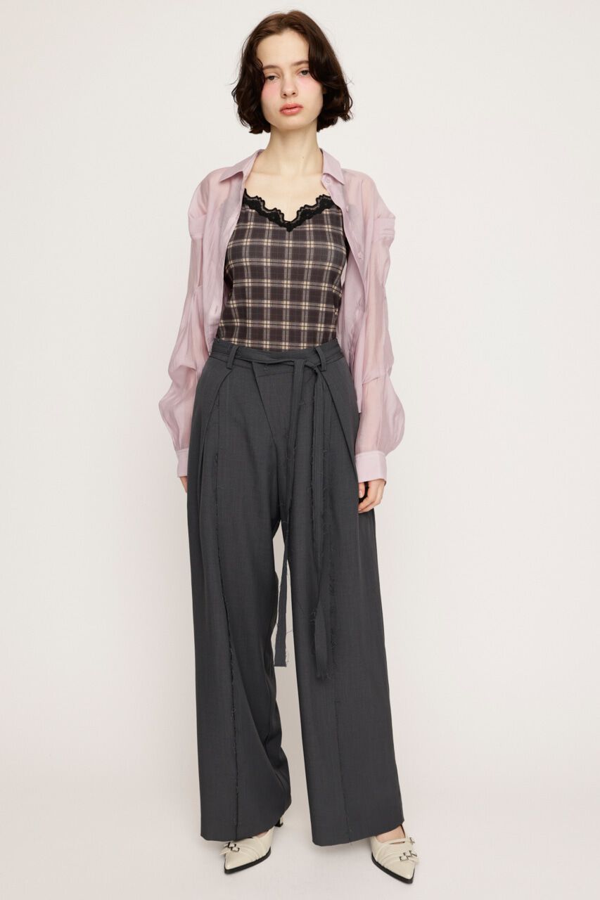 SLY「CENTER TAPE TUCKED TROUSERS」|その他|T.GRY