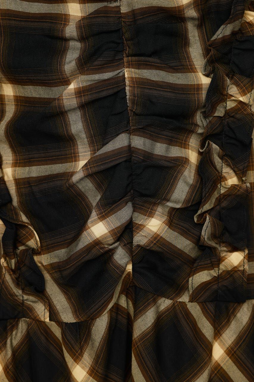 SLY「CHECK FRILL ショートワンピース」|ワンピース|