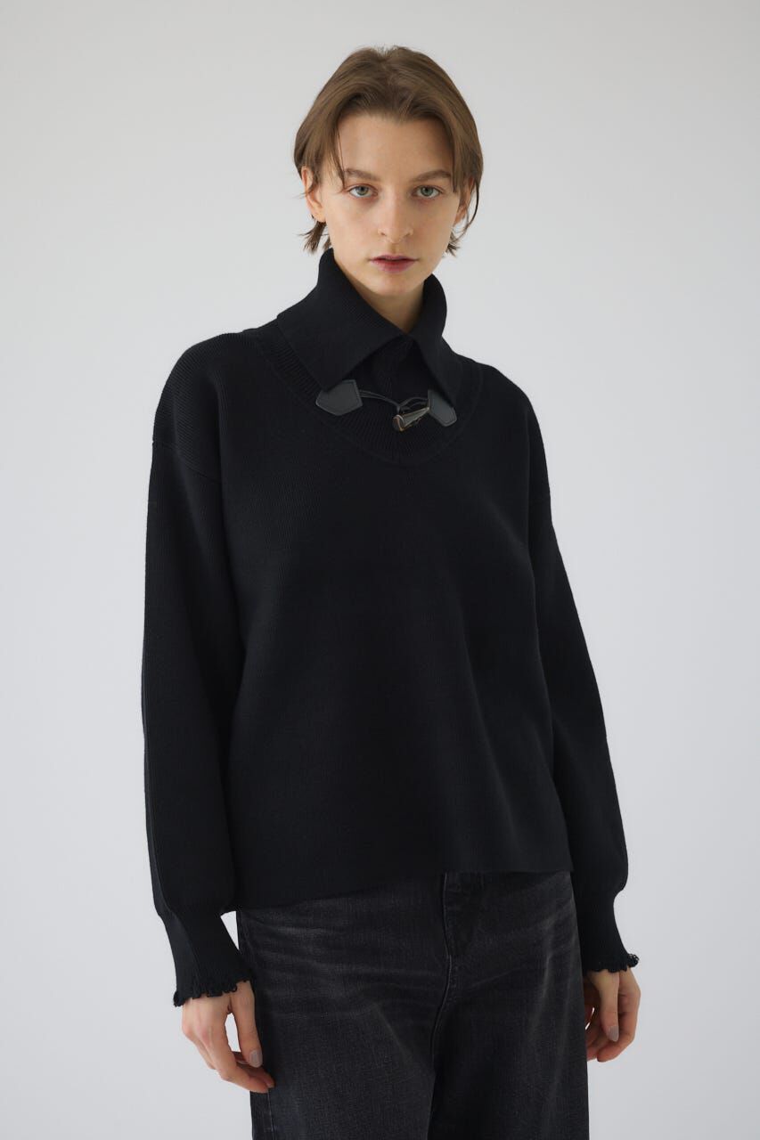 RIM.ARK 「Toggle motif knit tops」|ニット・セーター|BLK