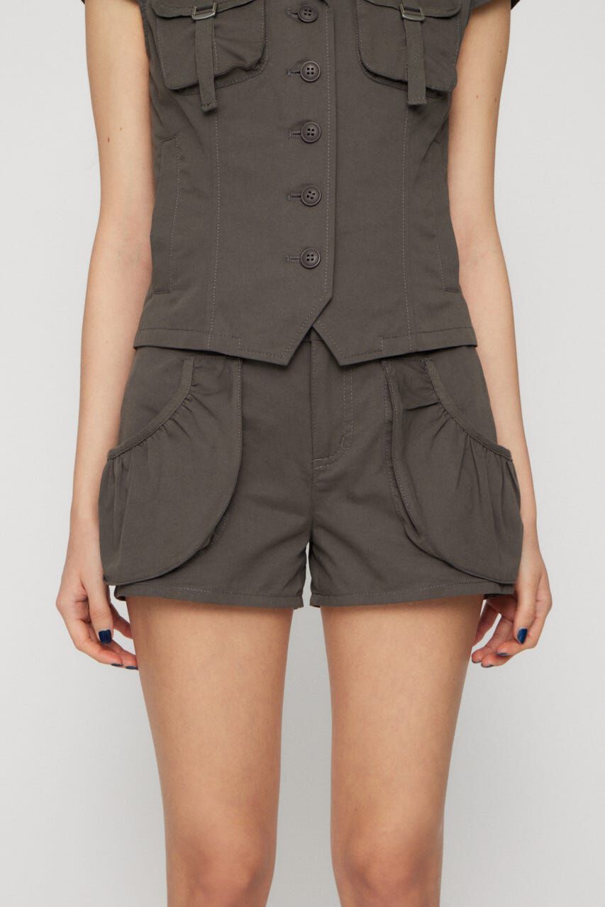 LAGUA GEM「POCKET GATHER COMPACT ショートパンツ」|その他|