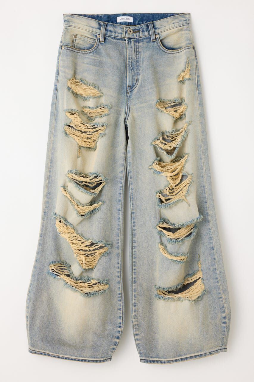 LAGUA GEM「MANY CRASH LOOSEY デニム」|デニム|