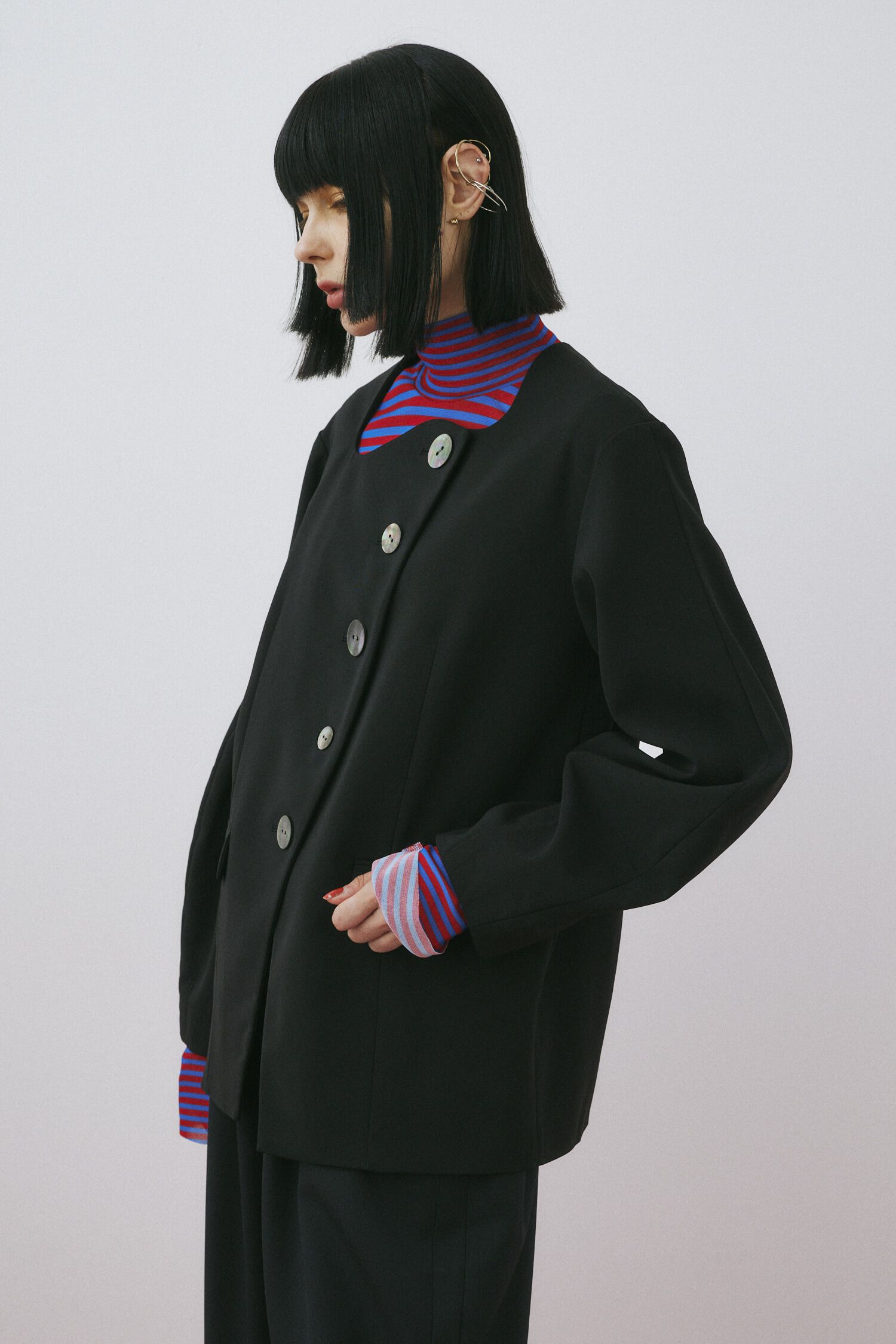HeRIN.CYE「Wave neck jacket」|その他|