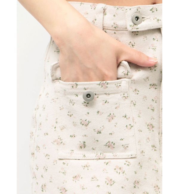 CALNAMUR「ツイルフラワーミニスカパン」|スカート|