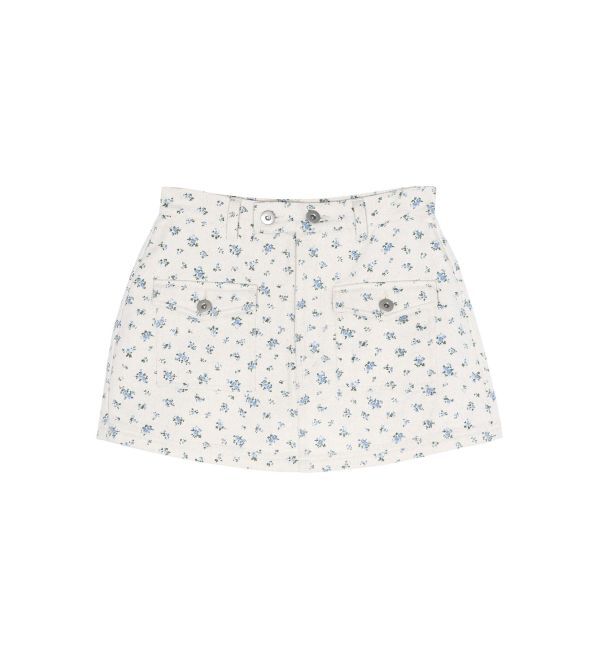 CALNAMUR「ツイルフラワーミニスカパン」|スカート|