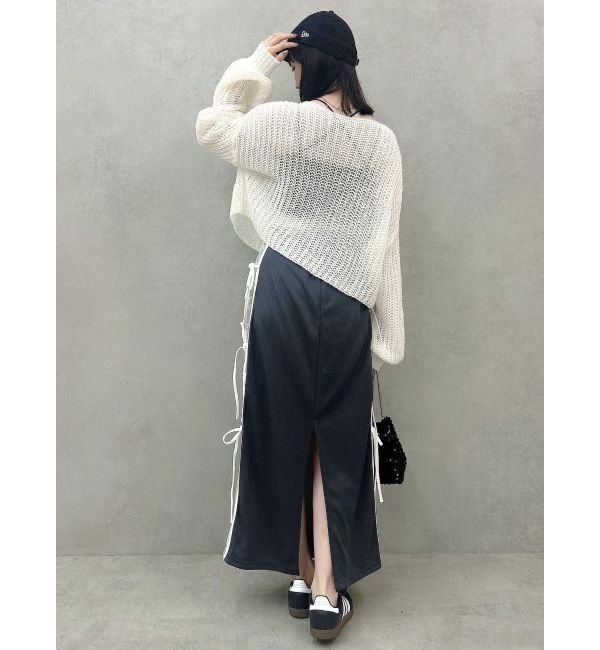 dazzlin「サイドレースリボントラックスカート」|スカート|