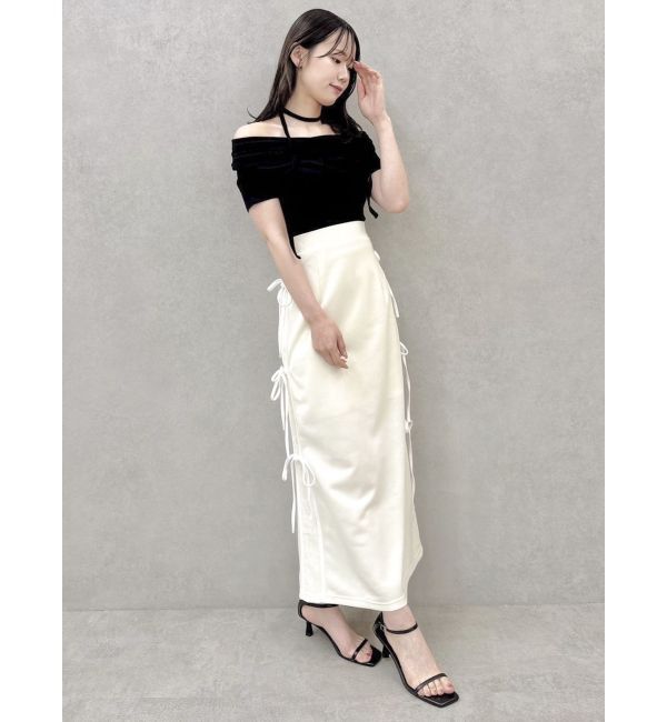 dazzlin「サイドレースリボントラックスカート」|スカート|