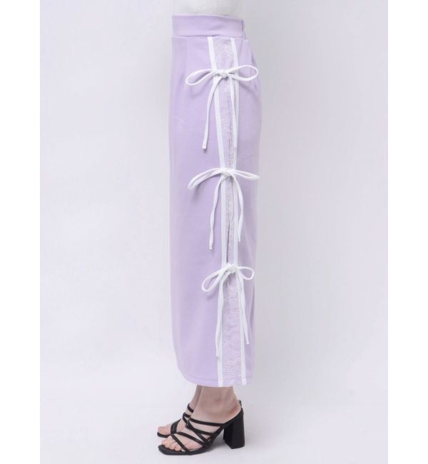 dazzlin「サイドレースリボントラックスカート」|スカート|
