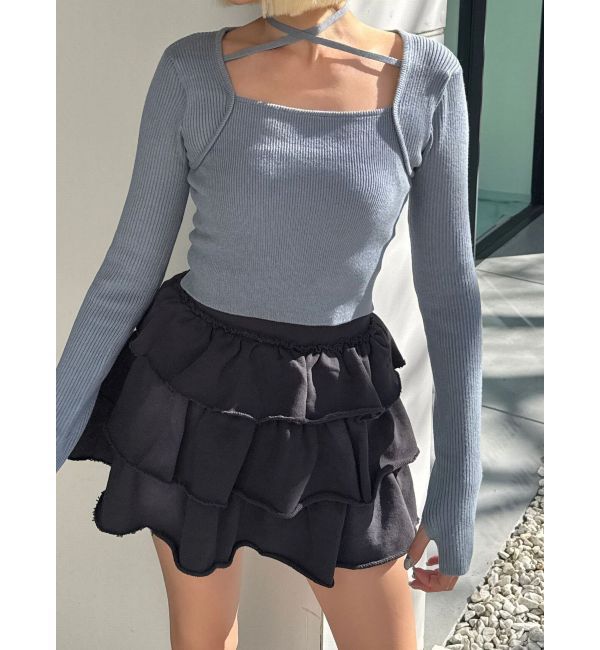 EMODA「スウェットティアードミニスカート」|スカート|