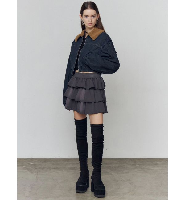 EMODA「スウェットティアードミニスカート」|スカート|