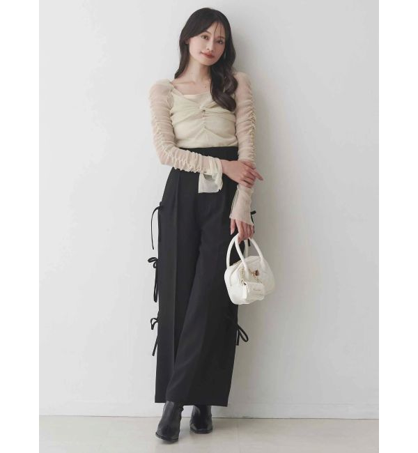 MERCURYDUO「サイドリボンコルセットパンツ」|その他|