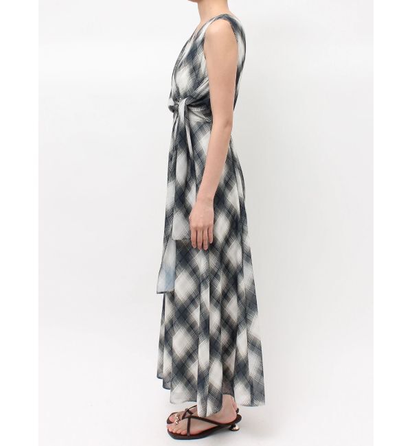 LAGUNAMOON「ノットカシュクールチェックワンピース」|ワンピース|