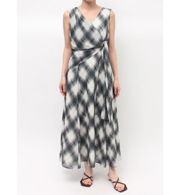 LAGUNAMOON「ノットカシュクールチェックワンピース」|ワンピース|