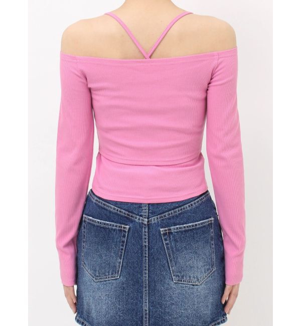 EVRIS「2WAYリブアンサンブルオフショルトップス」|Tシャツ・カットソー|