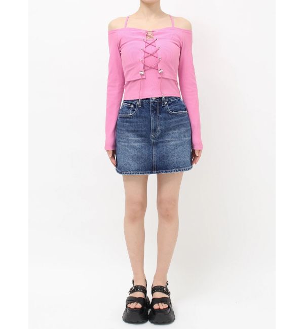 EVRIS「2WAYリブアンサンブルオフショルトップス」|Tシャツ・カットソー|