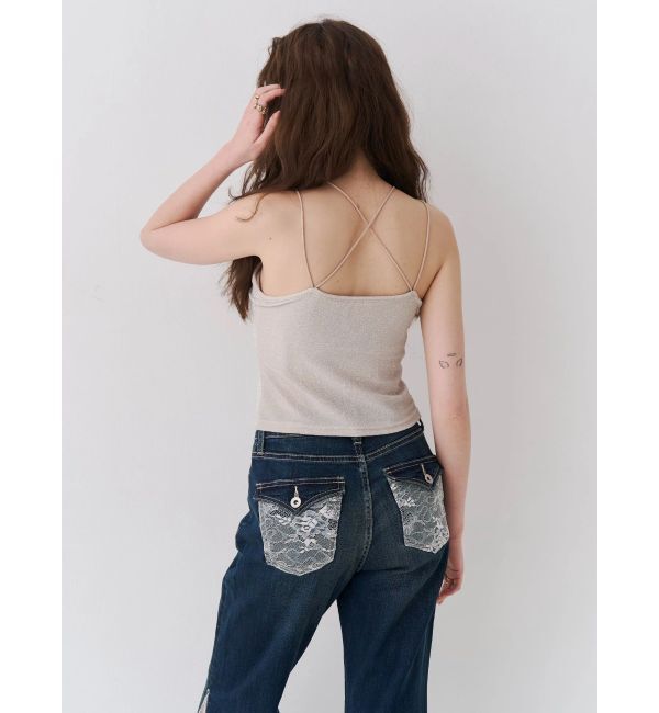 EVRIS「ラメクロップドキャミソール」|キャミソール|