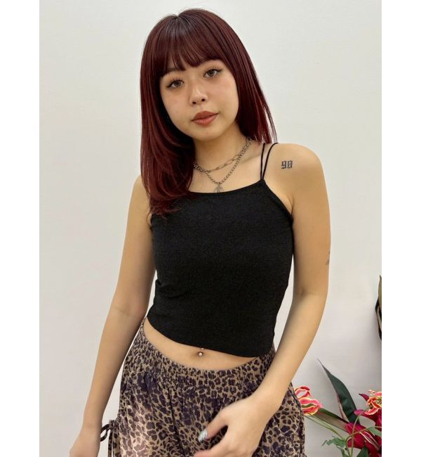 EVRIS「ラメクロップドキャミソール」|キャミソール|