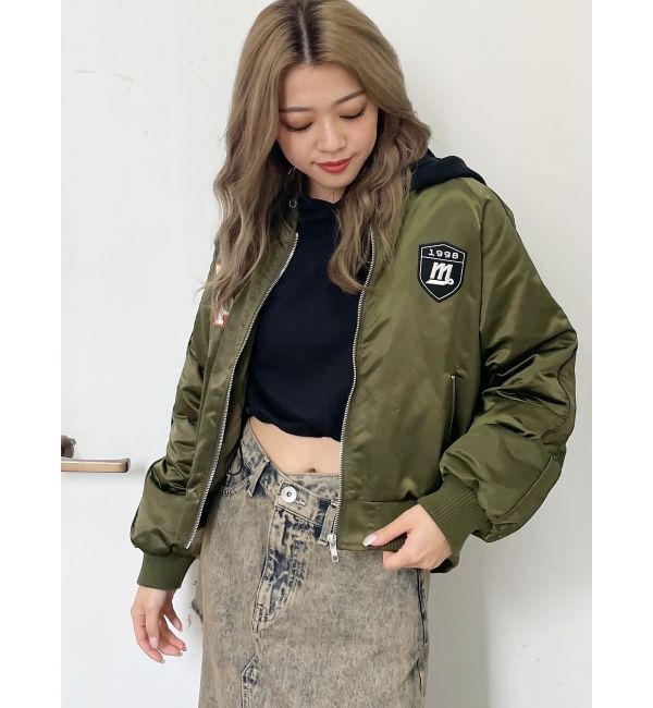 GYDA「【みちょぱコラボ】RIDICULOUS MCPサテンブルゾン」|ブルゾン・スタジャン|