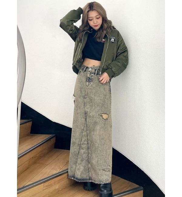 GYDA「【みちょぱコラボ】RIDICULOUS MCPサテンブルゾン」|ブルゾン・スタジャン|