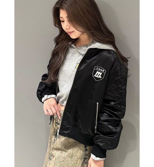 GYDA「【みちょぱコラボ】RIDICULOUS MCPサテンブルゾン」|ブルゾン・スタジャン|