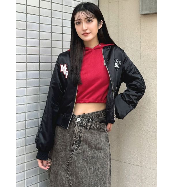 GYDA「【みちょぱコラボ】RIDICULOUS MCPサテンブルゾン」|ブルゾン・スタジャン|