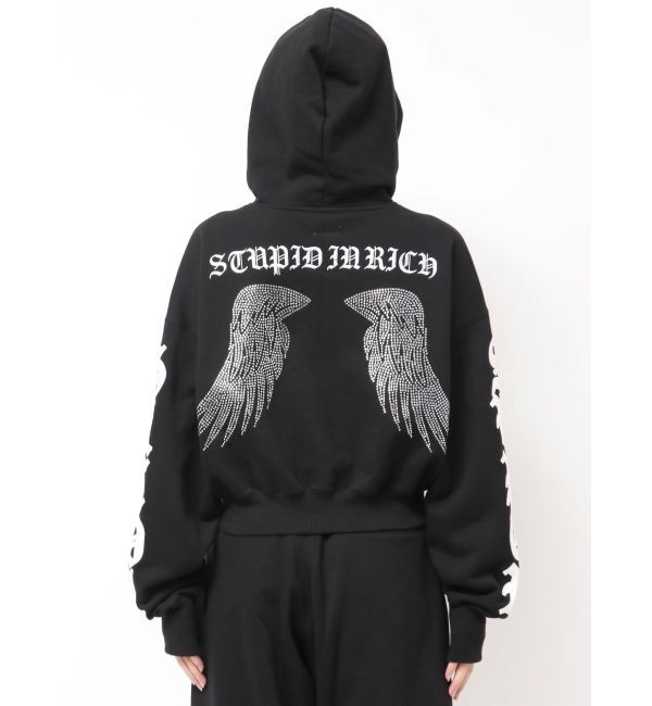 GYDA「GYDA&times;GALFY bijou wing パーカー」|パーカー|